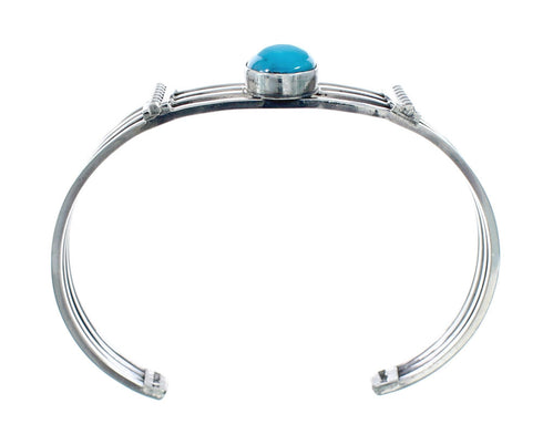 Native American Sterling Silver Navajo Turquoise Cuff Bracelet JX128646